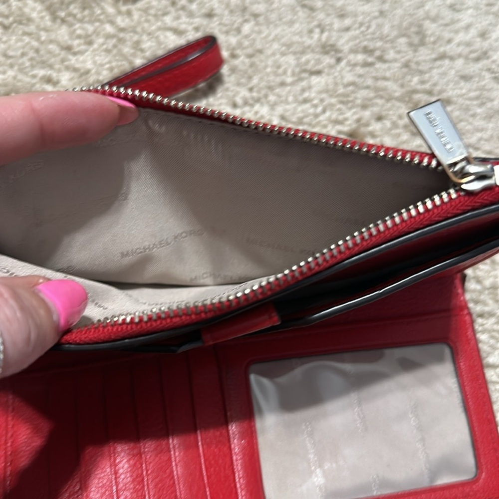 Michael Kors Red Wallet Wristlet - Picture 7 of 10